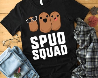 Spud Squad Shirt Lounge Shirt Vegan Shirt Lazy Shirt Vegetable TShirt Couch Potato Potato Gift Cute Vegan Shirt Funny Potato Shirt Womens