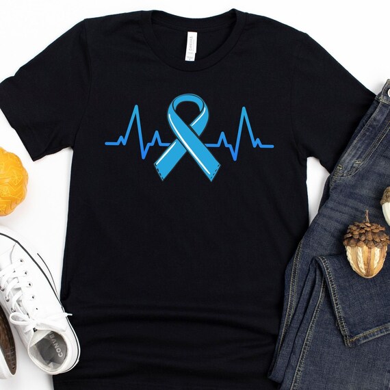 Heartbeat Colorectal Ribbon Colon Cancer Awareness Tshirt Heartbeat Colorectal Ribbon Colon Cancer Awareness Tshirt
