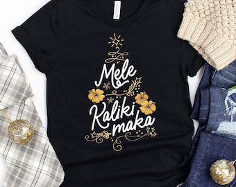 Mele Kalikimaka T-Shirt / Hawaiian Holiday / Family Reunion / Resort / Matching Family / Hawaiian Xmas Shirt / Surf Santa / Island Girl