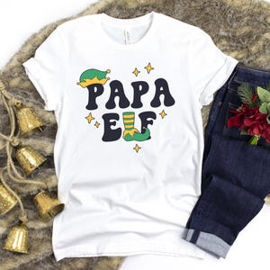 Papa Elf Shirt / Elf Family Shirts / Matching Elf Shirts / Retro Christmas / Family Christmas / Christmas Outfit / Daddy Elf