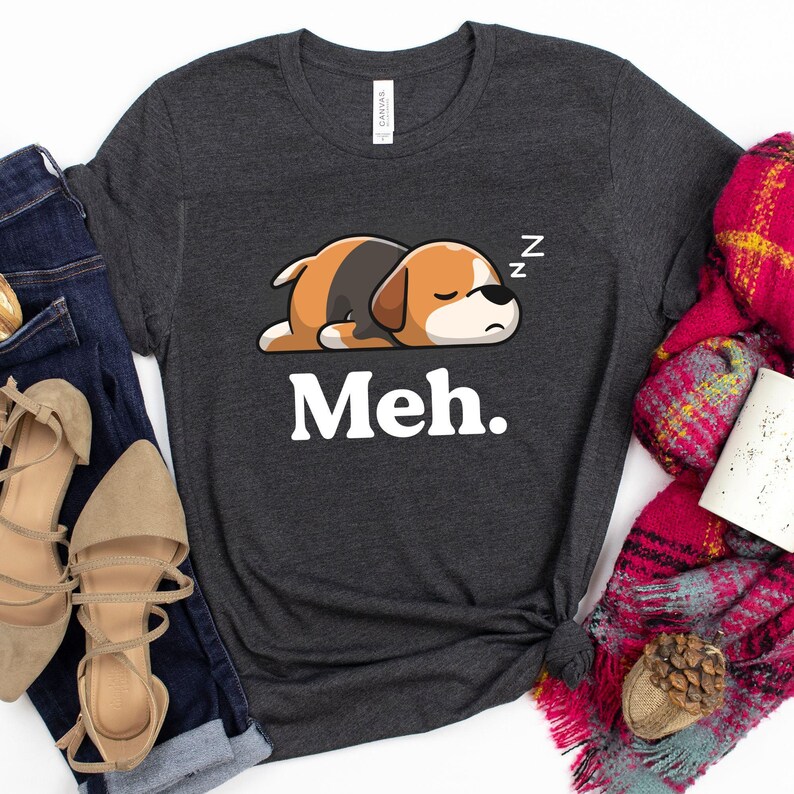 Camiseta Meh / Camiseta Lazy / Camiseta Meh / Regalo para amantes de los beagles / Perro Not Today / Camiseta Beagle / Camiseta Nope / Siesta de perro / Camiseta Beagle / Perro Beagle imagen 2