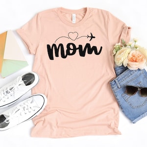 Flight Attendant Mom T-Shirt / Gift For Mom / Mothers Day Gift / Flight Attendant Shirt / Cabin Crew Gift / Flight Crew Shirt / Aviation