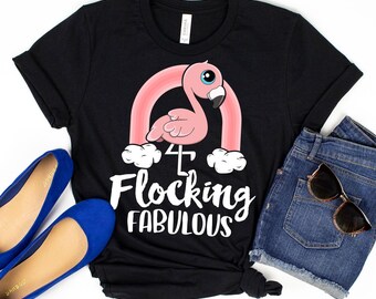 Flocking Fabulous / T-Shirt / Flamingo Shirt / Shirts For Women / Bird Shirt / Flamingo Tee / Flamingo Gift / Pride Fabulous / Fab Shirt