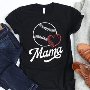 Mama / T-Shirt / Team Mom / Baseball Mama / Baseball Mom Shirt / Team Party / Mothers Day Gift / Baseball Heart / Baseball Love