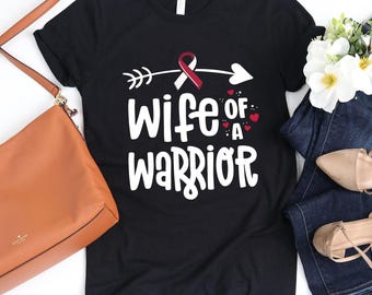 Wife Of A Warrior T-Shirt / Head Neck Cancer / Wife Of A Warrior / Cancer Survivor / Neck Cancer / Cancer Support Shirt / Mouth Cancer
