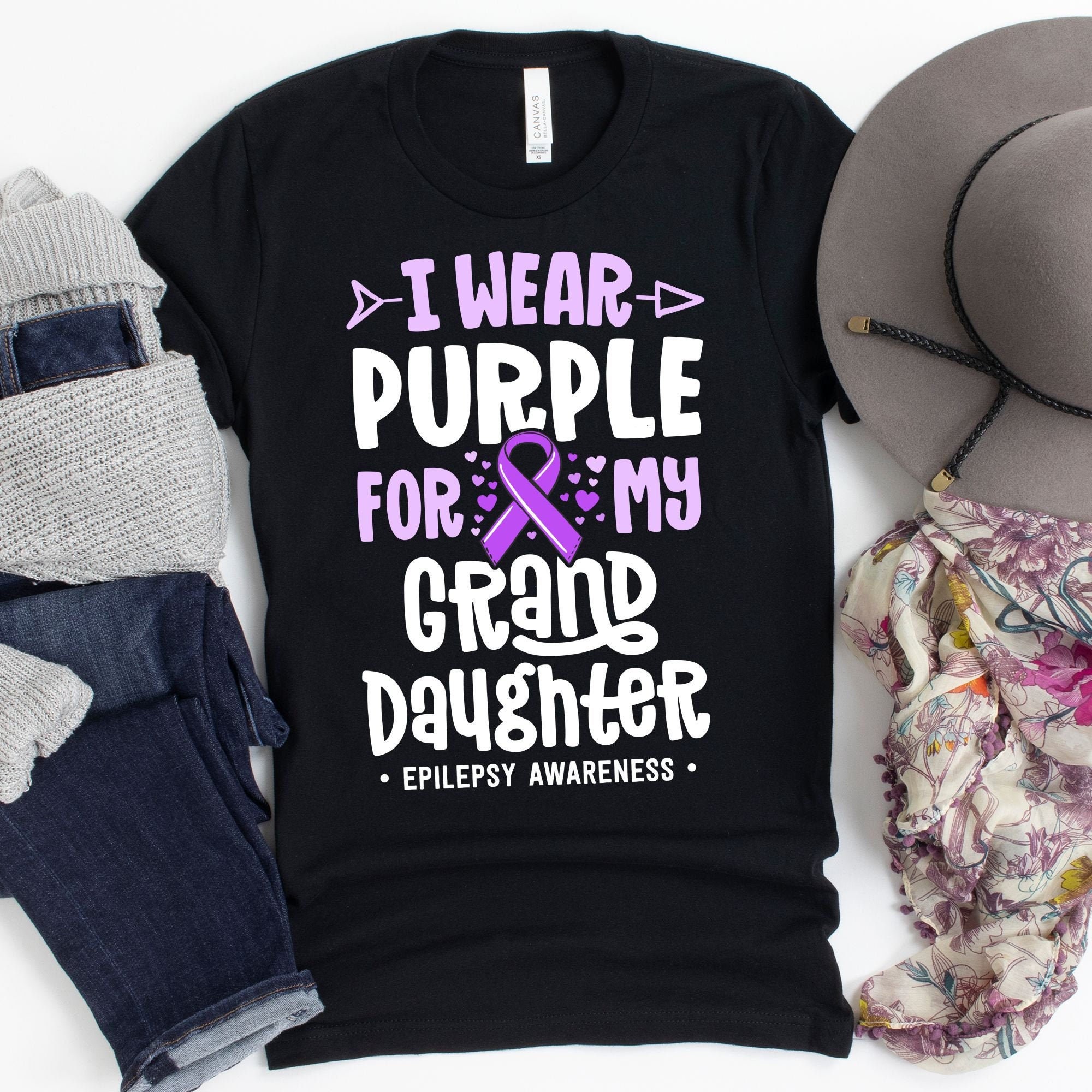 I Wear Purple For My Daughter - Epilepsy Awareness Shirt I Wear Purple For My Daughter - Epilepsy Awareness Shirt