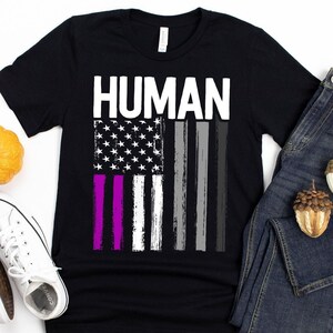 Human Asexual Flag T-Shirt / American Flag / Human Pride Flag / Ace Pride Shirt / Asexual Pride / Ace Shirt / Asexual Shirt / Asexual Pride