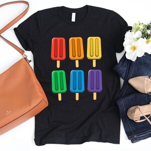 LGBTQ Pride Popsicles Shirt / Queer Shirt / Cute Pride Gift / Discreet Pride / Pride Month / Rainbow Popsicles / Ally Shirt