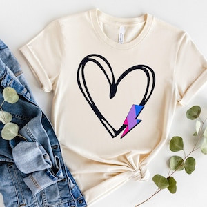 Bi Pride Shirt / Discreet Bisexual / Minimalist Bi Tee / Bisexual Pride Shirt / Bi Pride Flag / Subtle Bi Shirt / Bisexual Gift