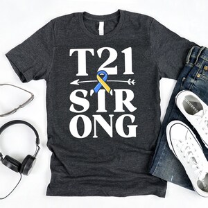 T21 Strong T-Shirt / T21 Strong / Down Syndrome Shirt / T21 Awareness / Sped Teacher Shirt / Down Syndrome Ribbon / 21 Chromosomes / Kid