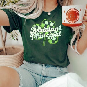 Assistant Principal Shamrock Shirt / Shamrock Tshirt / Assistant Principal / Vice Principal Shirt / School Team Matching / St Patricks Day image 1