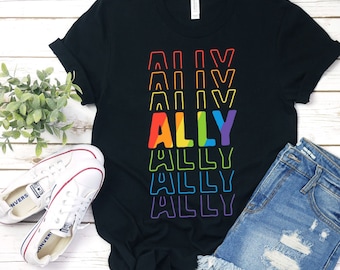 Ally / T-Shirt / Tank Top / Hoodie / Pride Parade Shirt / LGBT Ally / Equality Tee / Pride Month / Humanity Shirt / Pride Week / Queer