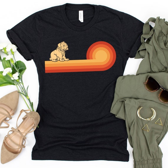 Vintage Retro Style I Really Like Animals Apparel Bulldog T-Shirt Vintage Retro Style I Really Like Animals Apparel Bulldog T-Shirt