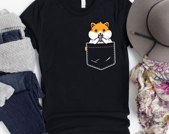 Pocket Hamster T-Shirt / Hamster Shirt / Pocket Tee / Pet Hamster Tee / Hamster Shirt Kids / Girls Hamster Gift / Hamster Gift / Funny