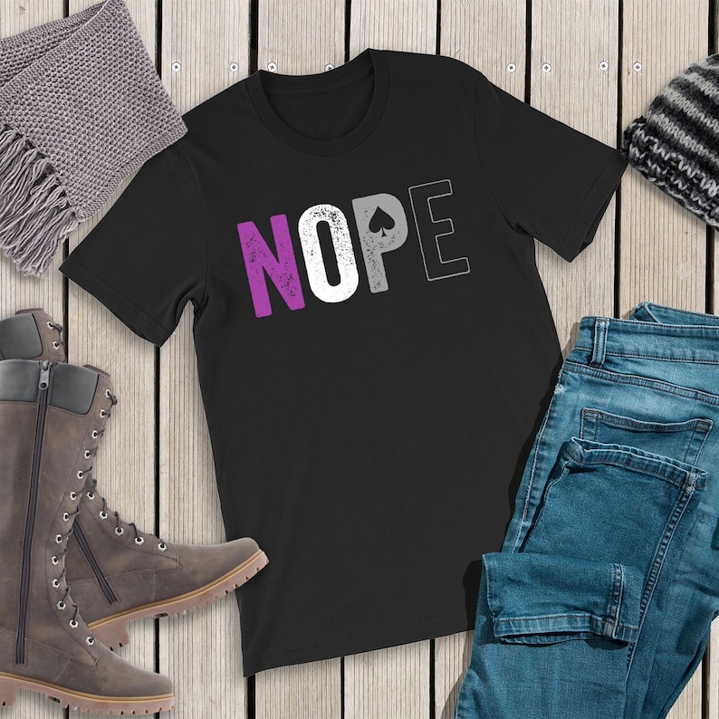 Nope Asexual Ace Shirt Asexual Ace Pride Lgbtqa Ally Lgbtqa Etsy