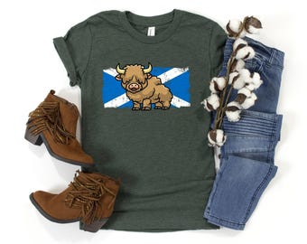 Scotland Highland Cow Shirt / Highland Cow Gift / Scottish Highlands / Highland Cow Lover / Cute Cow Shirt / Scottish Cattle
