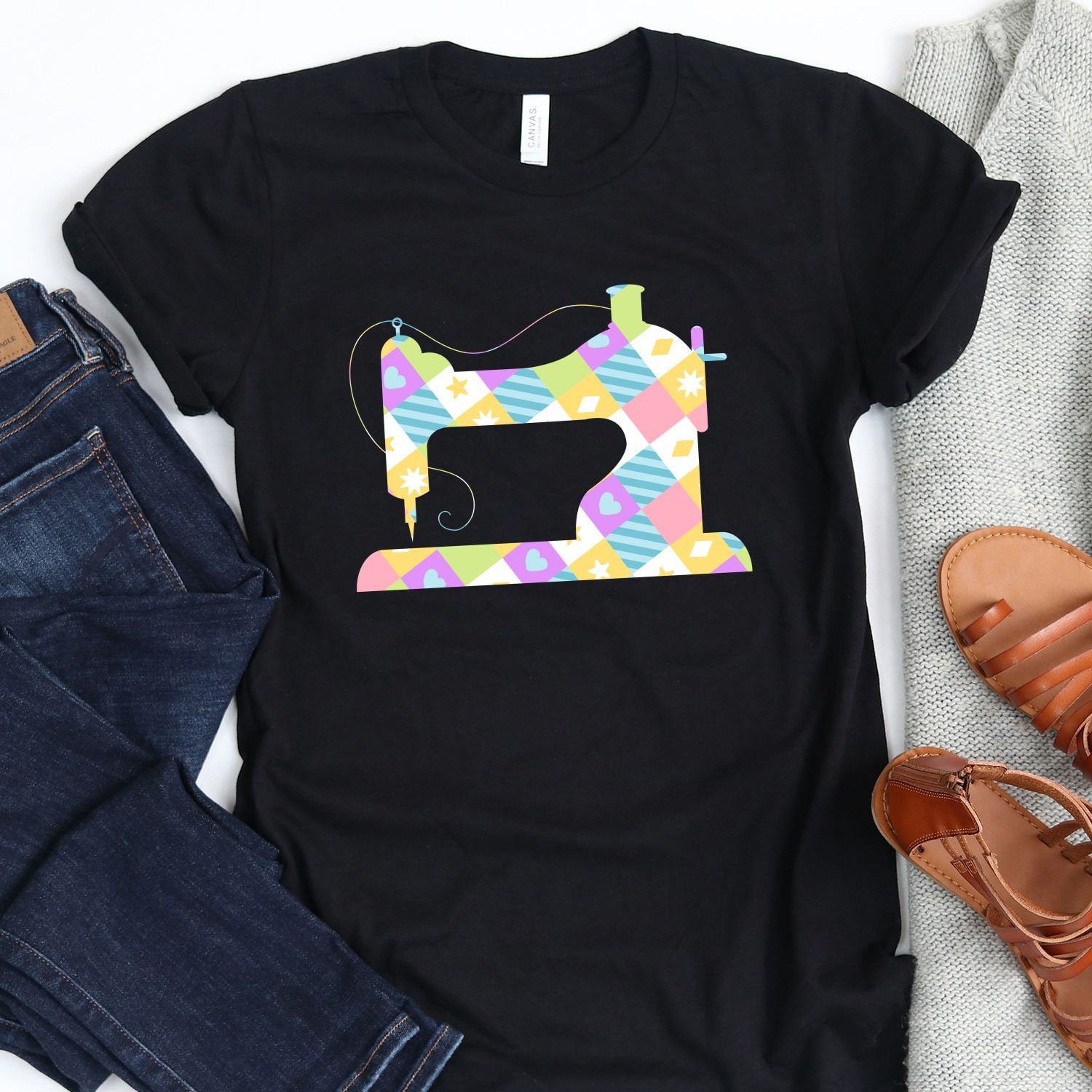 Quilted Sewing Machine / T-shirt / Tank 