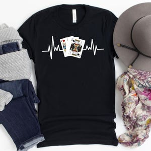 Pinochle Heartbeat T-Shirt / Pinochle Gift / Pinochle Card Game / Pinochle Lover Gift / Pinochle Player / Funny Pinochle / Gift For Grandma