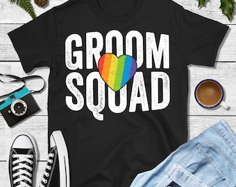 Groom Squad Shirt Male Wedding Gay Engagement Mr and Mr Wedding Same Sex Wedding Gay Pride Gay Wedding Personalized Wedding Gay Men Gay