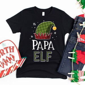 Papa Elf / T-Shirt / Tank Top / Hoodie / Grandpa Christmas / Papa Gifts / Elf Christmas / Family Matching / Christmas Plaid / Xmas