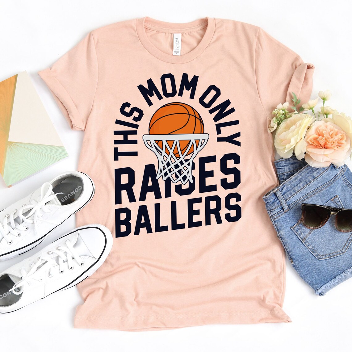 Basketball Mom T-Shirt Raising Ballers Game Day Tees