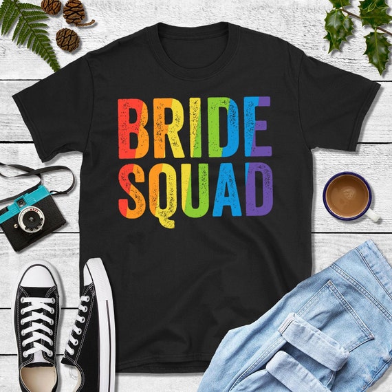 Bride has lesbian sex at bachelorette party Bride Squad Shirt Lesbian Bride Tank Gay Wedding Same Sex Etsy