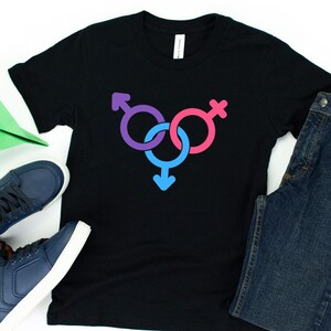Bisexual Gender Signs T-Shirt / Bi Pride Shirt / Bisexual Shirt / Bisexual Flag Shirt / Bisexual Pride Gift / Bisexual Tshirt / LGBT Pride