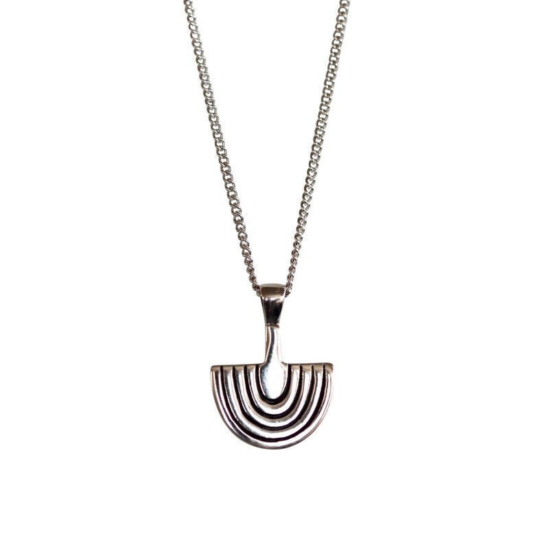Sterling Silver Layering Necklace Sacred Arc Necklace
