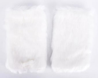 kids white fur boots