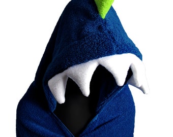 Toalla con capucha para niños: toallas de baño de dinosaurios de la marina para niños / Regalos únicos y hechos a mano con calidad superior y diseño de personajes