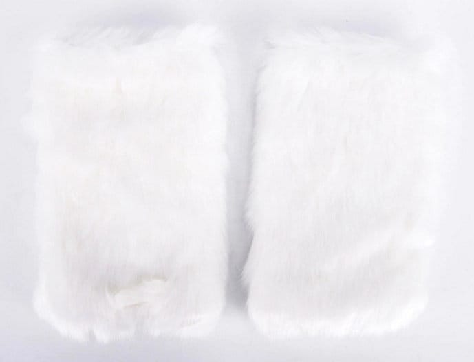 All white deals furry boots