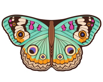 Child and Adult Girls Butterfly Wings Kids Butterfly Cape Girls Dance Costume