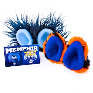 Go Tigers & Memphis Grizzlies Mascot Costume Clip Ears Fan Gear Animal Ear Clips Accessories