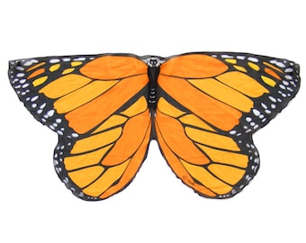 Child Girls Monarch Butterfly Wings Kids Butterfly Wing Cape Dress Up Dance Costume