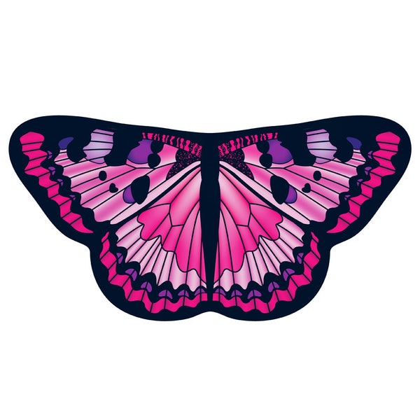 Child Girls Butterfly Wings Kids Butterfly Wing Cape Dress Up Dance Costume