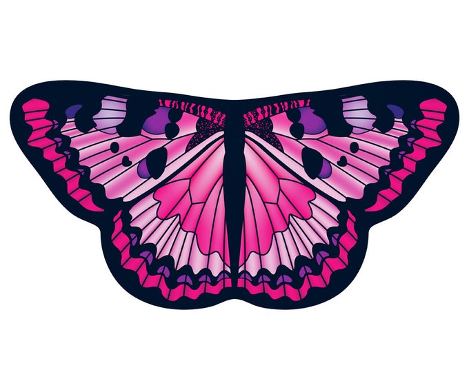 Child Girls Butterfly Wings Kids Butterfly Wing Cape Dress Up Dance Costume
