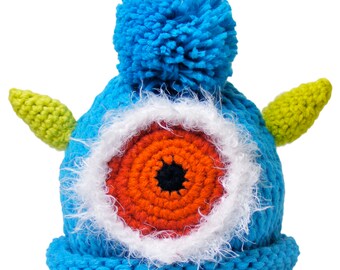 Etsy Cottonhead Handmade Knit Monster Hat ?? Handmade Monster Hats - Unique Crocheted Details, Soft  main image 3