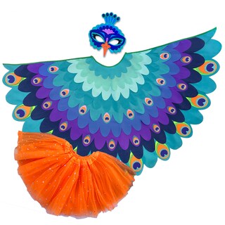 Costume Uccellino Per Bambina – Ali E Maschera Gufo/Aquila – Carnevale/Halloween