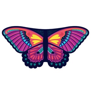 Kind Mädchen Regenbogen Schmetterling Flügel Kinder Schmetterling Flügel Cape Tanzkostüm