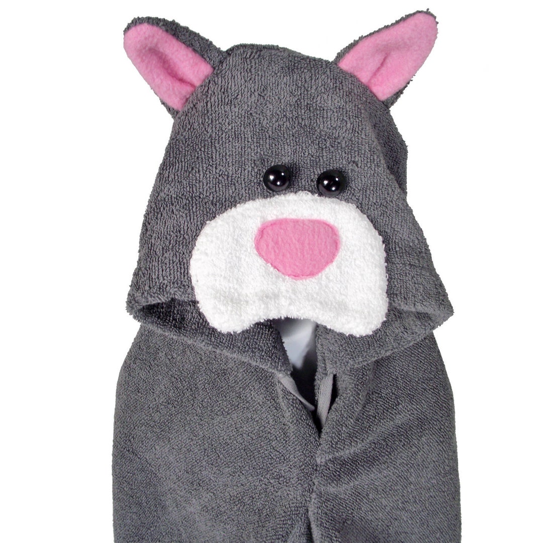 Childrens Hooded Towel Kitty Cat Bath Towels for Kids Etsy