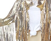 Gold Sequined Fringe Bolero Jacket Dolly Cowboy Western