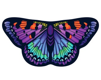 Child and Adult Girls Butterfly Wings Kids Butterfly Cape Girls Dance Costume