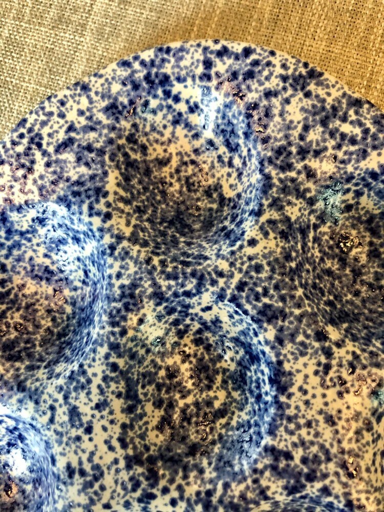 Pottery Deviled Egg Plate Etsy