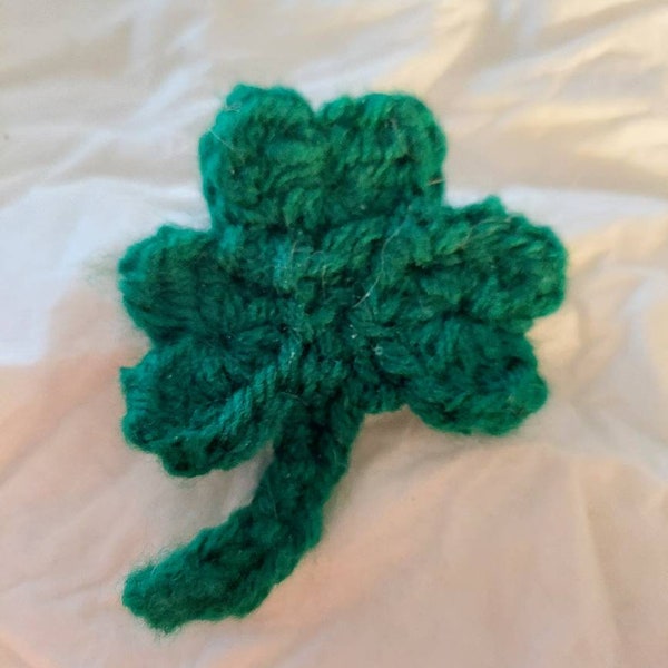 Handmade Crochet Shamrock Pin