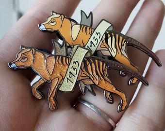 Thylacine / Tasmanian Tiger Hard Enamel Pin