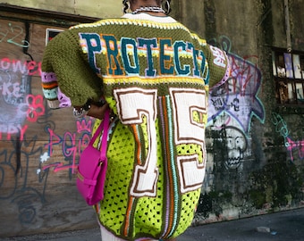 Crochet Football Jersey Dress