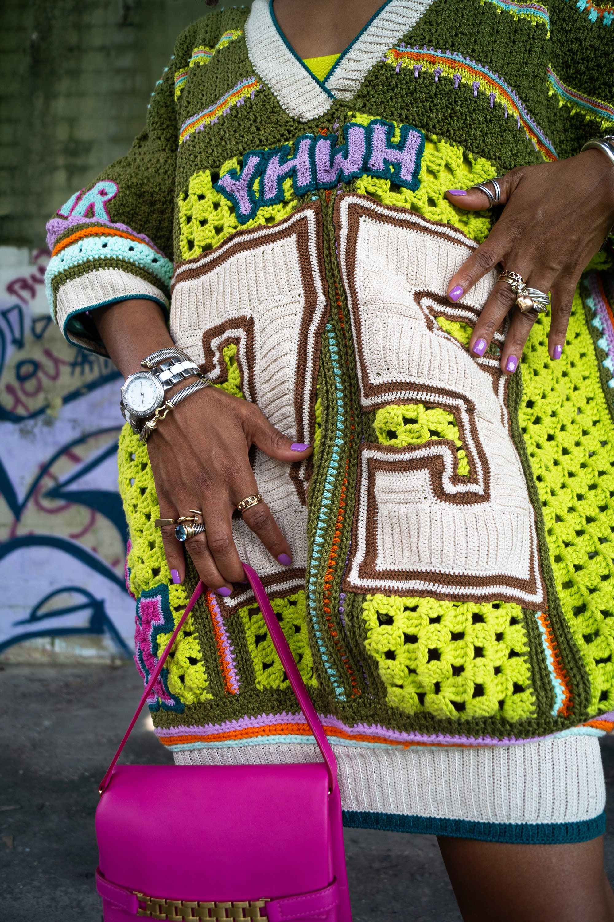 crochet jersey dress Crochet and jersey dress