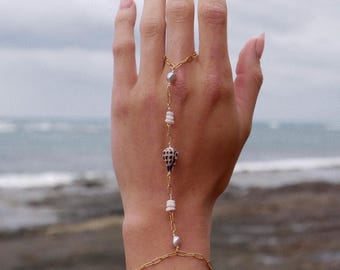 Hebrew Cone Hand Chain: Handmade Hawaiian Jewelry Tarnish Resistant