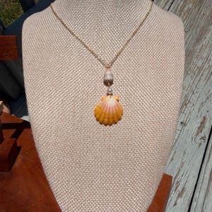 Sunrise Shell stacked Pearl Necklace: Handmade Hawaiian Necklace