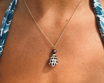Hebrew Cone Pearl Necklace: Handmade Hawaiian Jewelry